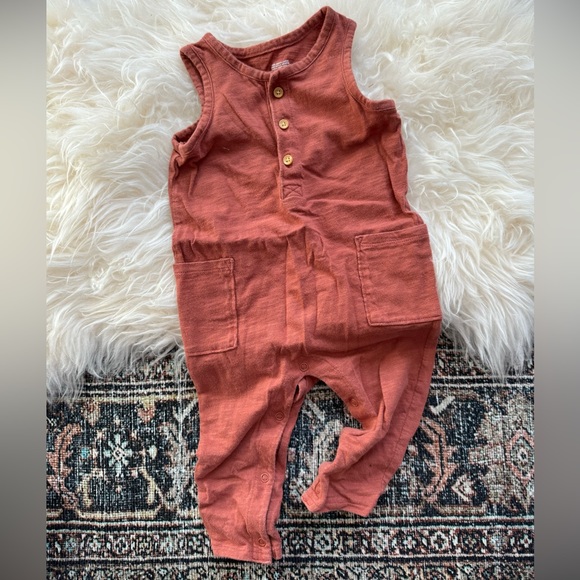 Little Co Rust Romper - Picture 1 of 4